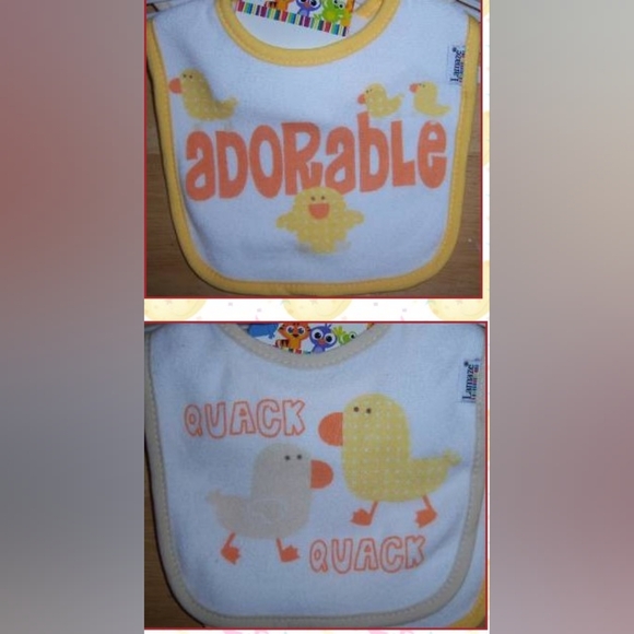Lamaze So Cute Yellow Duck Bib Set - Picture 2 of 2